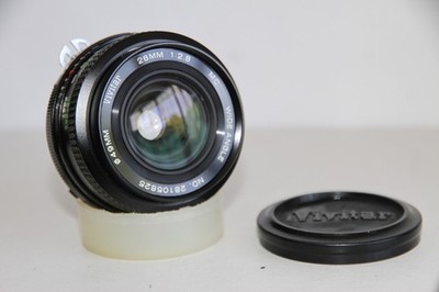 Getestetes Vivitar MC 28mm f/2.8 Weitwinkel Prime Objektiv für Nikon F AI Mount.
