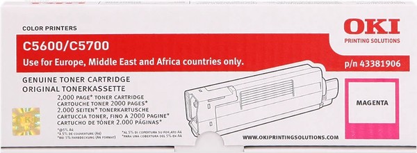 Original OKI 43381906 Magenta Toner-image