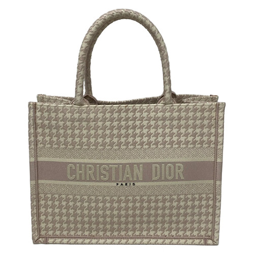 DIOR/ChristianDior Book Tote Medium Bag / Old Small Light Pink Cream Jacquard