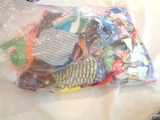 Four Pounds Cotton Quilting Scraps...Large Pieces and  Separate Bag of "Crumbs"