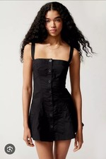 Urban Outfitters Black Button Up Mini Dress (size M)