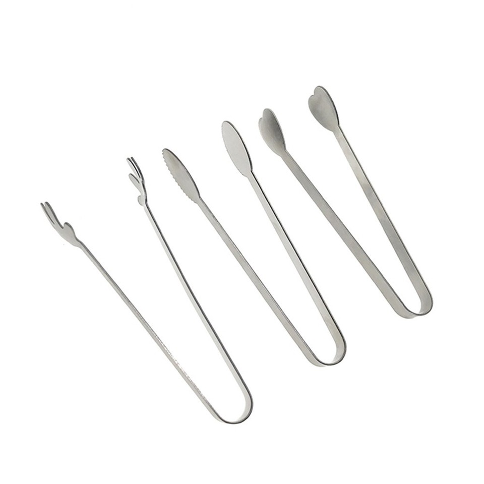 Pinze In Acciaio Inox Per Cubetti Di Zucchero, Ghiaccio E Antipasti - Lunghezza 4.3 Pollici, Design Regolabile