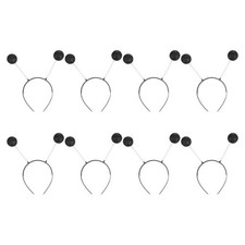 8 Pcs Pompom Hair Clips Pompoms Headband Party Hoops Accessories for Women