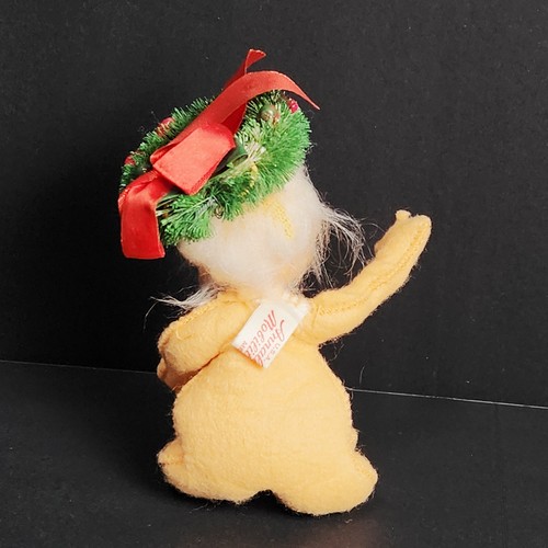 Muñeca Annalee Mobilitee 1969 Corona de Navidad Pelo Blanco 7" Extremidades Flexibles EE. UU. - Imagen 2 de 10