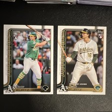 2025 Topps Nick Kurtz Rookie MLB Debut Athletics Update Series US201 US197 Lot