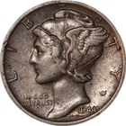 1944-D Mercury Dime - KM#140 - Silver .900