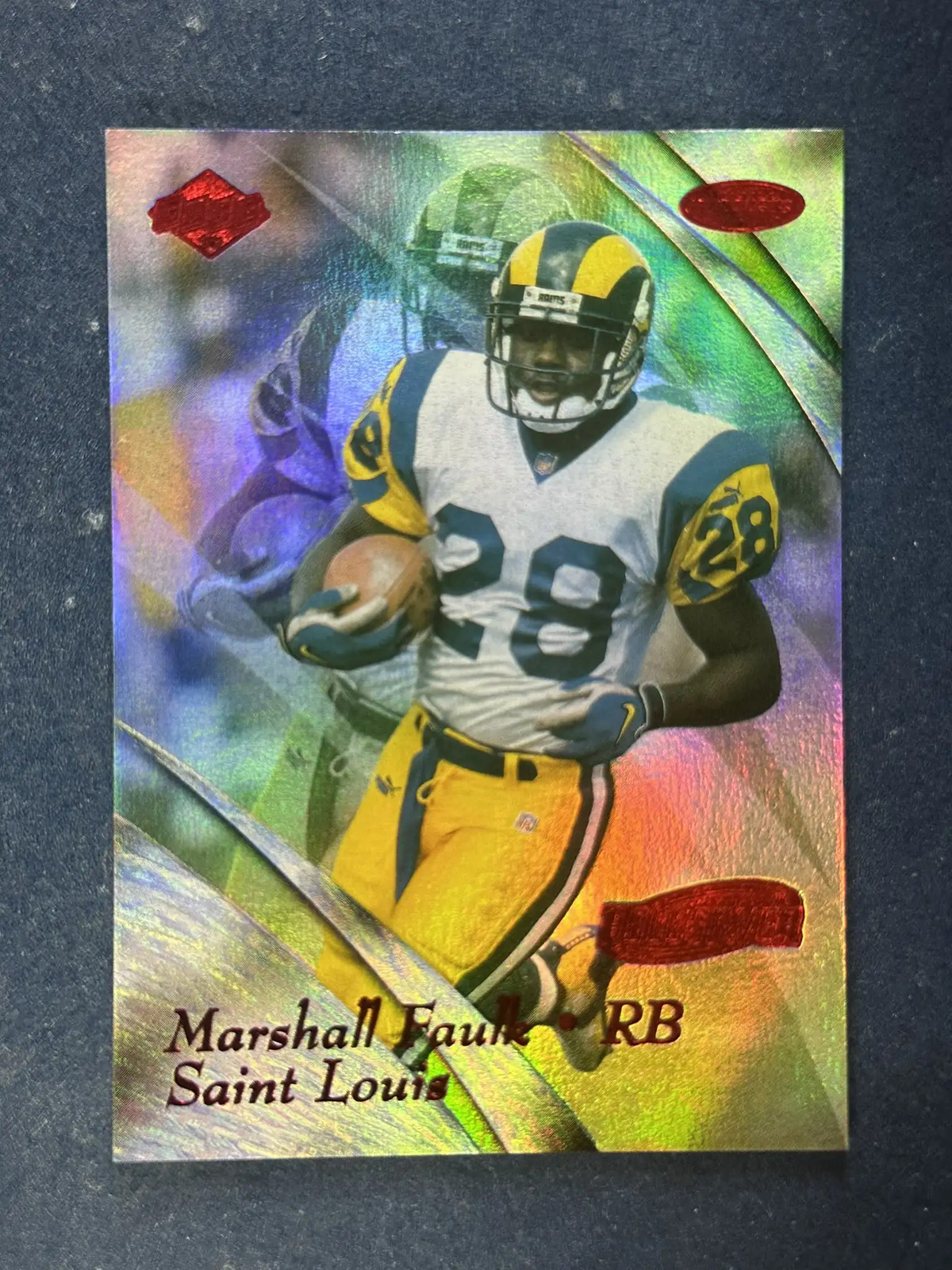 1999 Collector's Edge Masters Holosilver Red #153 Marshall Faulk /3000