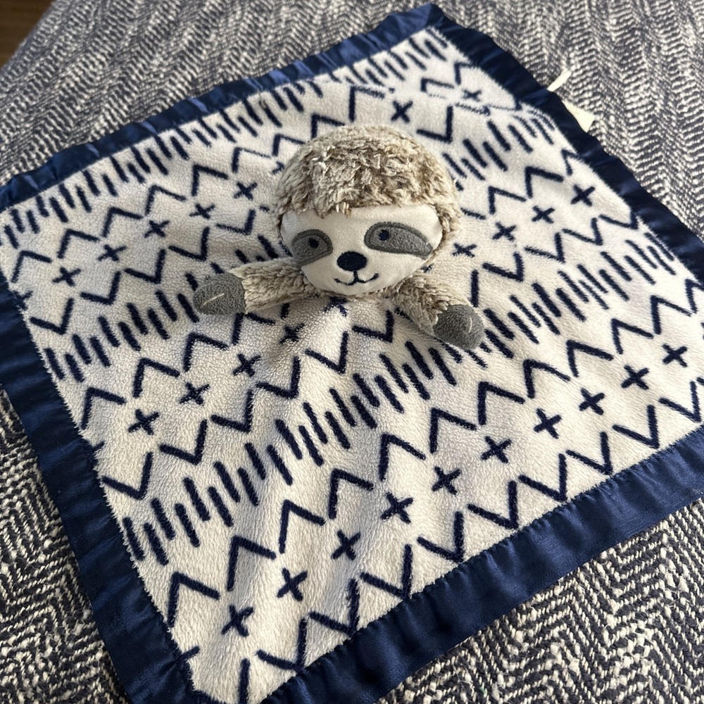 Cloud Island Sloth Security Blanket Baby Lovey Soft Worn Comfort  