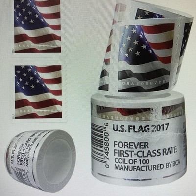 USPS 2017 Flag Roll 100 Self-Adhesive First-Class MNH