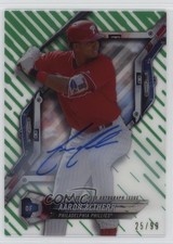 2018 Topps High Tek Pattern 1 Waves/Diagonals Green /99 Aaron Altherr Auto je7