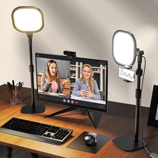 2Pcs Desktop Video Conference Lighting for Zoom Meeting, Computer, Laptop, Wo...
