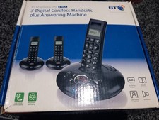 Bt Graphite 1500 3 Digital Cordless Handsets Plus Answering Machine Please Read