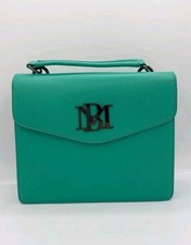 badgley mischka green flap handle cross body vegan leather