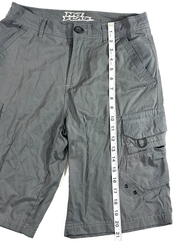 Pantalones Cortos de Carga No Fear Para Hombre Gris Talla 28 Exterior Skate Surf Bolsillos Utilitarios Foto 2 de 4