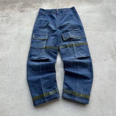 Vintage Y2K Baggy Marithe + Francois Girbaud Green Shuttle Tape Jeans (36x33)