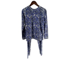 Magellan Outdoor Blue Printed Long Sleeve Top Leggings Set Girls Youth Size XL