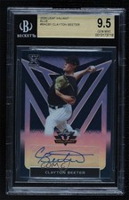 2020 Leaf Valiant Blue Prismatic 45/50 Clayton Beeter BGS 9.5 GEM MINT Auto 2o7