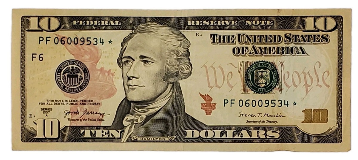 2017A $10 Dollars Bill With Star Note PF Series. | eBay