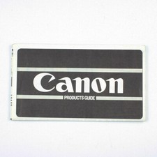 Canon Products Guide Sheet Genuine Original Circa 1981 - Fold Out Pamphlet