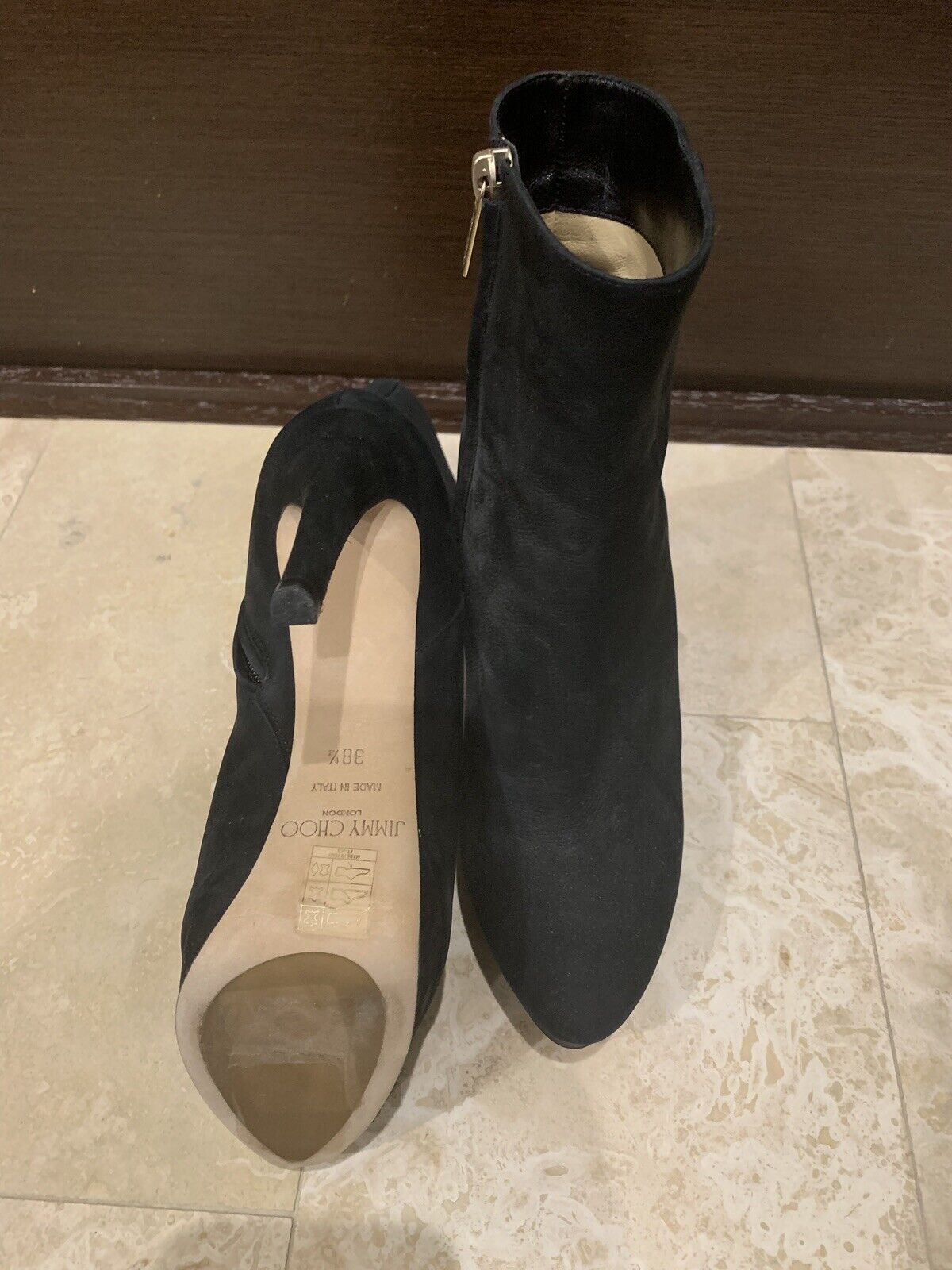 JIMMY CHOO Black Suede Short Boot European Size 38.5 | eBay