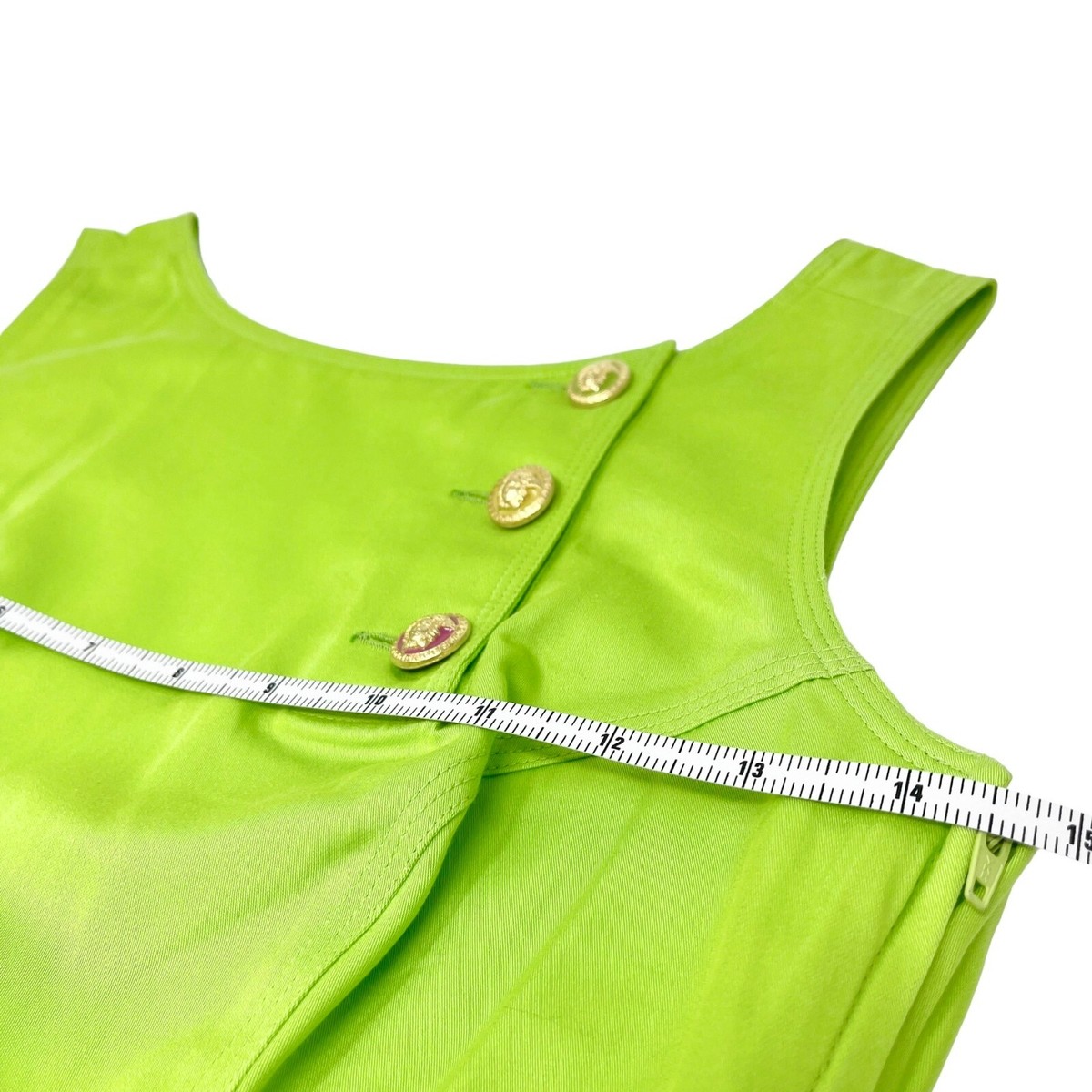 VERSACE JEANS COUTURE Vintage Dress #40 Multicolor Medusa Button