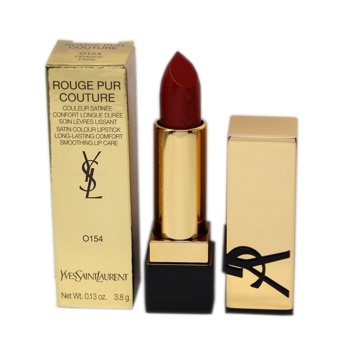 YVES SAINT LAURENT ROUGE PUR COUTURE SATIN COLOUR LIPSTICK 3.8G