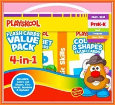Playskool Flash Cards Value Pack 4 Pc Alphabet, Words, Shapes  Colors, Numbers