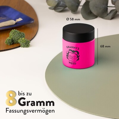 2x Granny's  geruchsdichtes Vorratsglas, Stash Jar, Pink, 120 ml