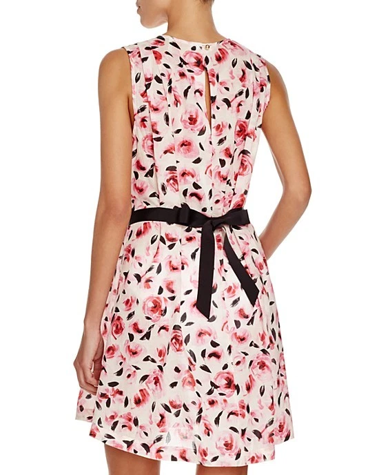  NUEVO Vestido Kate Spade New York Bay of Roses Algodón Crema Natación Cubre M $175 Foto 2 de 2
