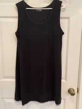 ATTITUDES by RENEE Como Jersey Tunic BLACK  - size LARGE