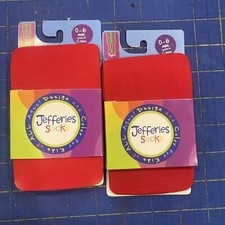 Jefferies Socks Girls Pantyhose Tights Girlls 0-6 Month 2 Pair Red