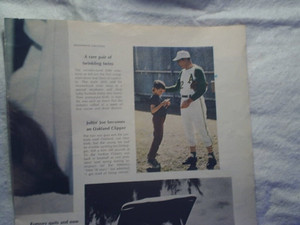 1968 JOE DiMAGGIO OAKLAND A's-Spring Batting Instructor ARTICLE ONLY,HOF yankees