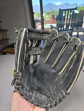VTG Black Wilson 2872 10" RHT Mitt Genuine Leather Baseball Glove