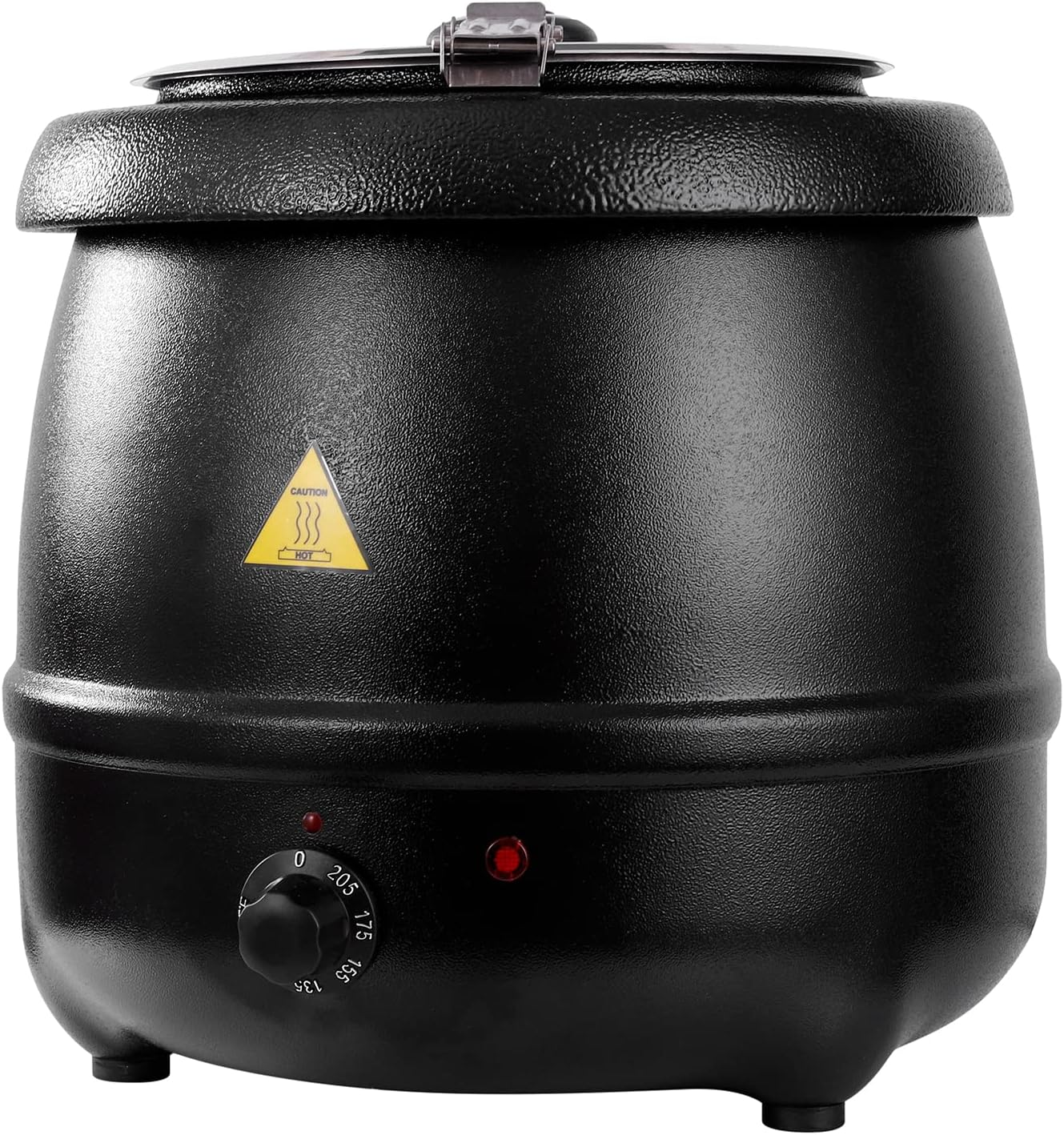 11 Qt. round Black Countertop Food/Soup Kettle Warmer - 120V, 400W