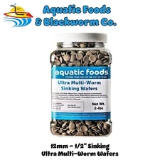 Ultra Multi-Worm Sinking Wafers, Plecos, Shrimp, Snails, Tropical Fish. Jar