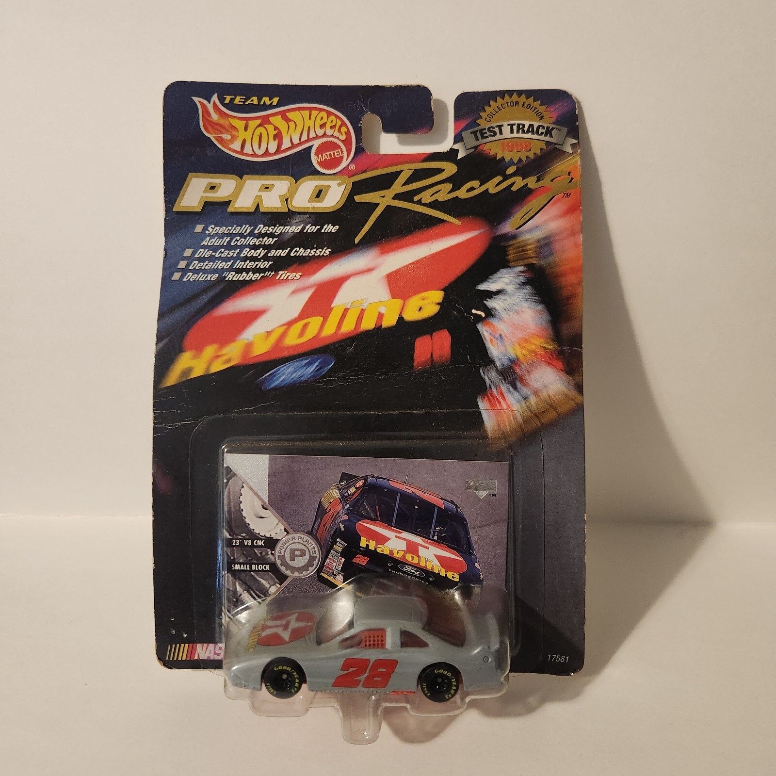 1998 Ernie Irvin 28 Havoline Hot Wheels Ford Thunderbird Diecast Car