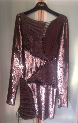brown pucci dress Labirinto jersey minidress in brown - Pucci