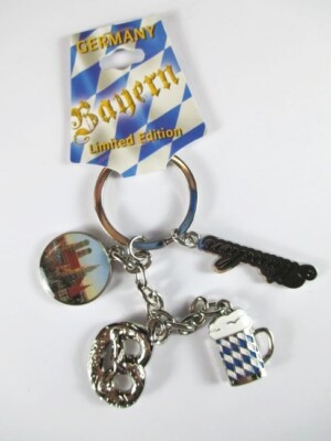München Brezel Frauenkirche Metall Charms Schlüsselanhänger Keychain,hochwertig