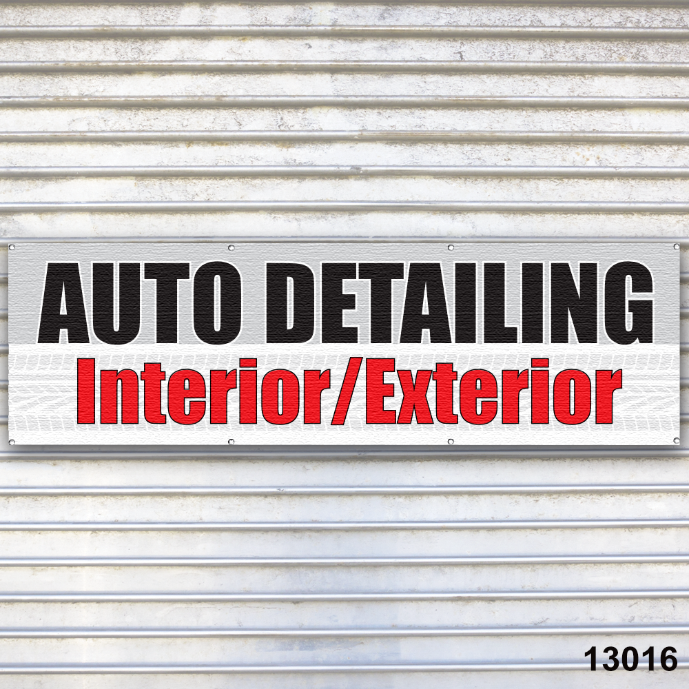 Auto Detailing & Repair Service Bay Banner for Tire Dealers