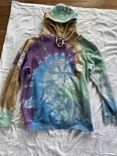 Travis Scott Astroworld Hoodie Mens Medium Festival Run Tie Dye Embroidered