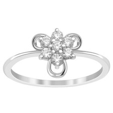 Tiny Stackable 925 Sterling Silver White Cubic Zirconia Women Wedding Wear Ring