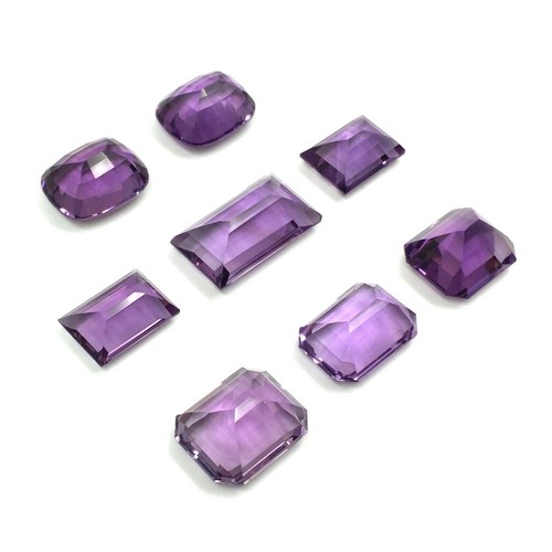 Bundle of 82.95ct 8pcs Purple Amethyst Carat Faceted Stones 16x12 17x12 - Picture 5 of 16