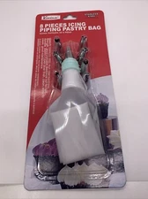 Kocina 8 Piece Icing Piping Pastry Bag Stainless Steel Icing Tips 