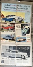 Lot Of 4 1954 1955 1956 Pontiac Safari Catalinaoriginal Car Ad Print Cii