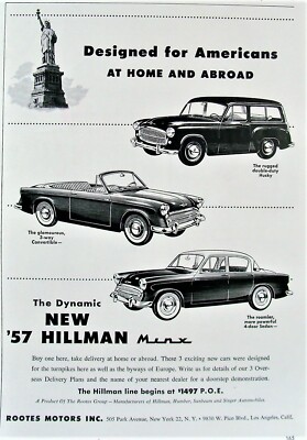 Vtg 1957 Hillman Minx Double Duty Husky 3-Way Convertible Sedan