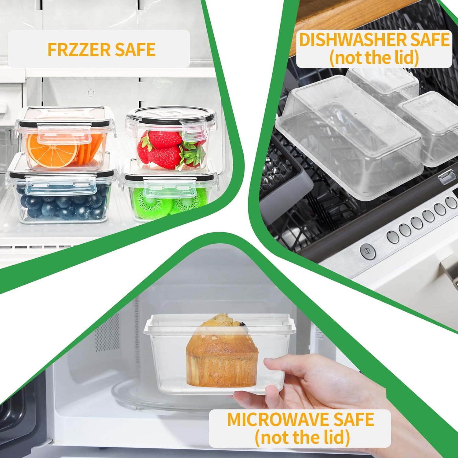 12 Pack Airtight Food Storage Containers with Lids 