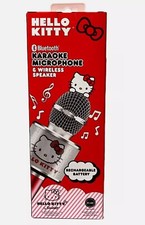 Hello Kitty Bluetooth Karaoke Microphone  Wireless Speaker USB Charging Red NIB