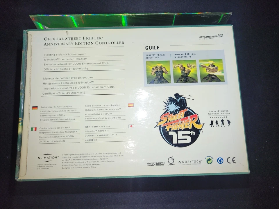 Official Nubytech Guile Street Fighter Anniversary Edition XBOX Controller New! - Image 2 of 3