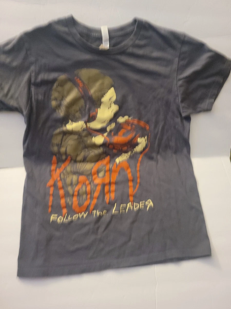 Korn Follow the Leader Double Sided Concert Album T-shirt Men Medium  vintage 90s