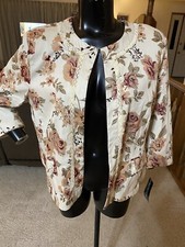 NWT Women  s Notations Fall Autumn Colors Blazer Jacket XL Ivory Tan